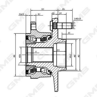 SUZUKI Подшипник задн.ступицы Grand Vitara 06- GMB GH33180M