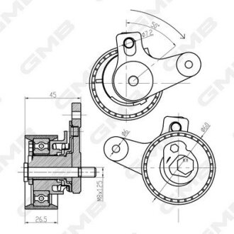 CHEVROLET Ролик натяжной Lacetti,Captiva,Opel Antara 2.0D GMB GTB1110