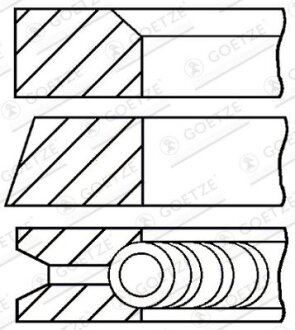 Кільця поршневі GOETZE 08-502207-00