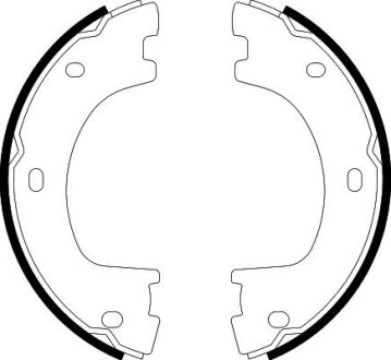 Колодки гальмiвнi стояночних гальм; задн. HELLA 8DA355050071