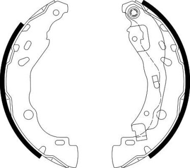 RENAULT Щеки тормозные Clio II, Logan, Nissan Micra IV, Note (система BOSCH!) HELLA 8DB 355 002-641