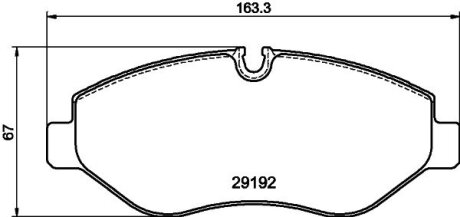 Колодки гальмівні дискові комплект; передн. HELLA 8DB355005521