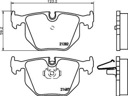 BMW гальмівні колодки задн.3 E46,7 E38,X3 E83,X5 E53,Range Rover III HELLA 8DB 355 006-691