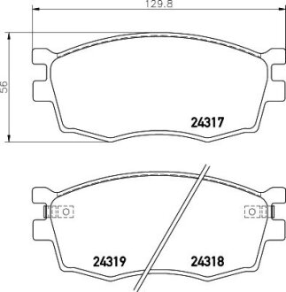 HYUNDAI Колодки тормозн.передн. Kia Rio 05-, Accent 06- HELLA 8DB 355 006-951