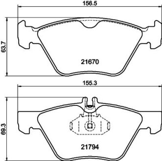 DB Тормозные колодки передн.W210/211/220Chrysler 300C HELLA 8DB 355 007-861