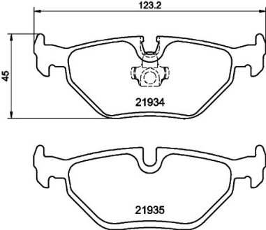 BMW Колодки тормозные задн.3 E46 318/328 98- HELLA 8DB 355 008-761