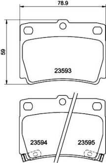 Тормозные колодки задн. MITSUBISHI Pajero Sport 98- HELLA 8DB 355 009-501