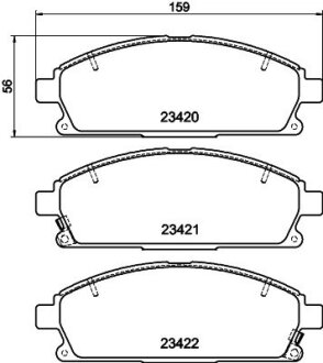 NISSAN Колодки гальмівні передн. Pathfinder II, X-Trail 97- HELLA 8DB 355 009-661