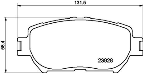 TOYOTA Тормозные колодки передн. Camry 01- HELLA 8DB 355 010-431