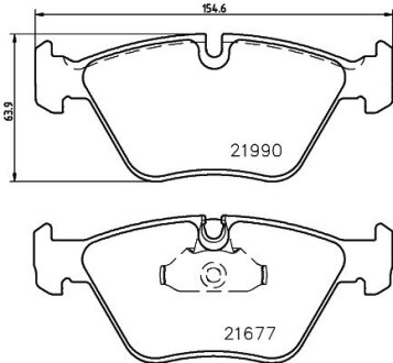 Колодки гальмівні дискові комплект; передн. HELLA 8DB355010711