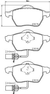 Колодки гальмівні дискові комплект; передн. HELLA 8DB 355 010-731