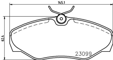 Колодки гальмiвнi дискові комплект; передн. HELLA 8DB355011091