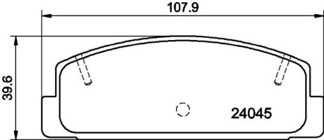 Колодки гальмівні дискові комплект; задн. HELLA 8DB355011131