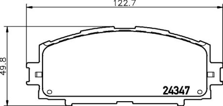 TOYOTA колодки гальмівні передн.Yaris 05-,Prius 09- HELLA 8DB 355 012-361