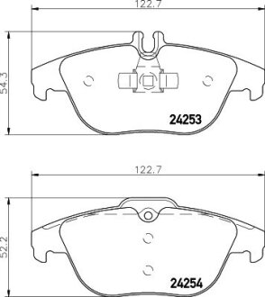 Колодки гальмівні дискові комплект; задн. HELLA 8DB355012741