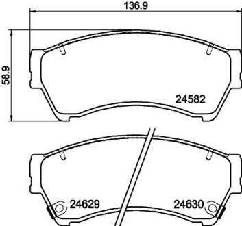 Колодки гальмівні дискові комплект; передн. HELLA 8DB355013761