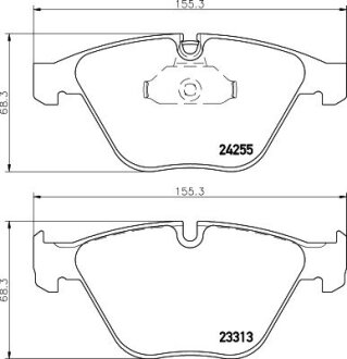 Колодки гальмiвнi дискові комплект; передн. HELLA 8DB355013931