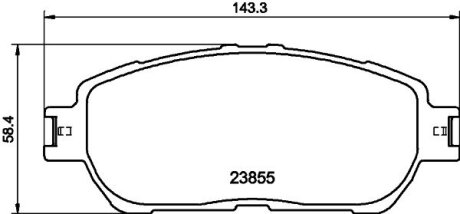 TOYOTA Тормозные колодки передн.Camry,Previa, Lexus ES 01- HELLA 8DB 355 014-441