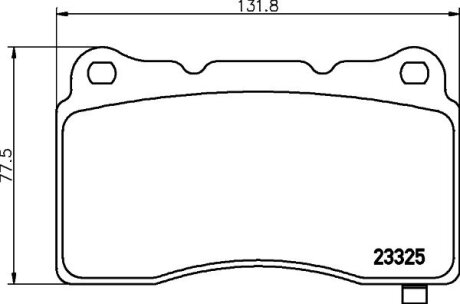 Колодки гальмівні дискові комплект; передн. та задн. HELLA 8DB355014451