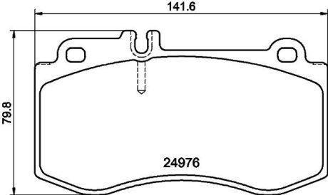 Колодки гальмівні дискові комплект; передн. HELLA 8DB355014821