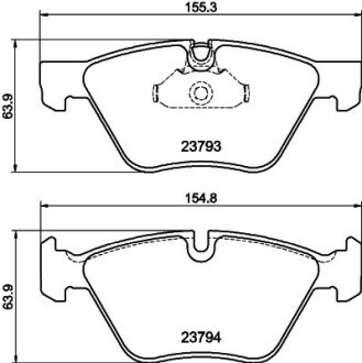 Колодки гальмівні дискові комплект; передн. HELLA 8DB355015031