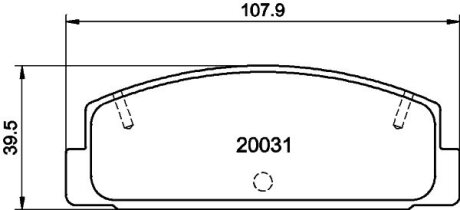 Колодки гальмівні дискові комплект; задн. HELLA 8DB355016761