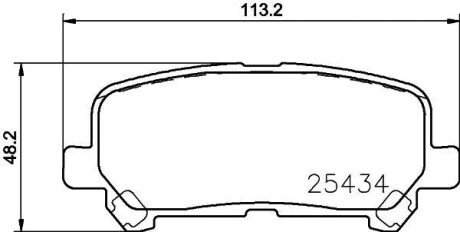 Колодки гальмiвнi дискові комплект; задн. HELLA 8DB355020601