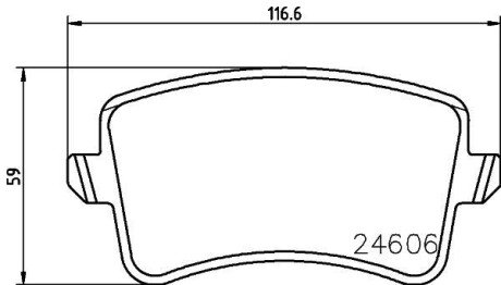 Колодки гальмiвнi дискові комплект; задн. HELLA 8DB355025381