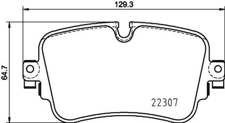 Колодки гальмівні дискові комплект; задн. HELLA 8DB355025681