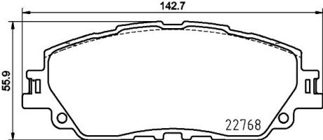 TOYOTA Тормозные колодки передн. RAV4 V, Camry 17- HELLA 8DB 355 036-511