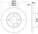 PRO VW Гальмівний диск передн. Audi 80, Golf I,II,III,Passat,Vento HELLA 8DD 355 100-131 (фото 4)