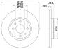 PRO FIAT гальмівний диск передн. Doblo 1.6, Stilo CITROEN Nemo HELLA 8DD 355 103-971 (фото 4)