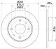 PRO MITSUBISHI Гальмівний диск задн. COLT CZC VI 1.5 06, COLT VI 1.1, 1.3, 1.5 04-, SMART HELLA 8DD 355 111-531 (фото 1)