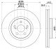 PRO TOYOTA гальмівний диск передн. Avensis 2.0d/2.4i 03- HELLA 8DD 355 111-651 (фото 1)