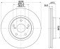 TOYOTA Тормозной диск передн.Avensis 08- HELLA 8DD 355 114-281 (фото 1)