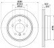 PRO BMW Диск гальмівниий задн.1 E81/87,3 E90,X1 E84 05- HELLA 8DD 355 117-831 (фото 1)