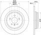 PRO HIGH CARBON DB Диск гальмівний задн. GLE W166 11- HELLA 8DD 355 122-861 (фото 1)