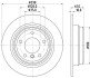 PRO HIGH CARBON BMW диск гальмівний задн. E39 2,0-2,5 (298*8,4) HELLA 8DD 355 127-271 (фото 1)