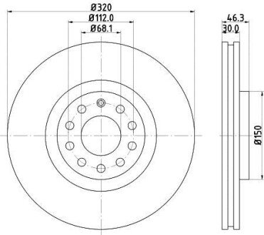 Диск гальмівний PRO HELLA 8DD355127591