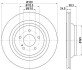 PRO HIGH CARBON DB Диск гальмівний задній 320*24 W221 HELLA 8DD 355 128-751 (фото 1)