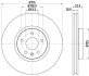 PRO HIGH CARBON FORD диск гальмівний передн.Galaxy, S-Max, Landrover Freelander, Volvo S60/80 II, V60/70, XC70 06- HELLA 8DD 355 129-511 (фото 1)