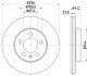 PRO AUDI Диск гальмівний передній A1 Allstreet 22, A1 City Carver 19-, SEAT, SKODA HELLA 8DD 355 132-091 (фото 1)