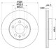 PRO AUDI Диск гальмівний передній A1 Allstreet 22, A1 City Carver 19-, SEAT, SKODA HELLA 8DD 355 132-091 (фото 4)