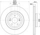 PRO HYUNDAI Гальмівний диск передн. i30 2.0 17- HELLA 8DD 355 132-681 (фото 1)