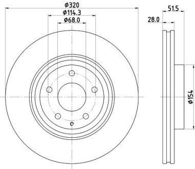 Диск гальмівний HELLA 8DD355132691