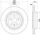 PRO TESLA гальм. диск задн. MODEL S 14-, MODEL X 16- HELLA 8DD 355 132-901 (фото 1)