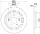 PRO HYUNDAI гальмівний диск задн. KONA, KIA CEED 18- HELLA 8DD 355 132-921 (фото 3)