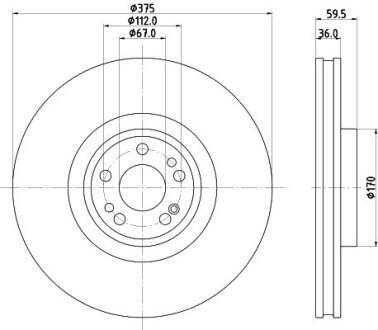 Диск гальмівний HELLA 8DD355135201