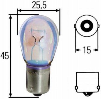 Автолампа Behr Standard P21W BAY15s 21 W прозрачная HELLA 8GA002073121 (фото 1)