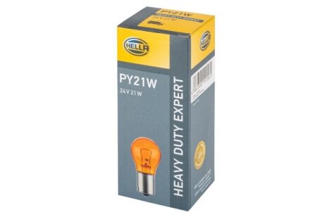 PY21W Heavy Duty 24V 21W автолампа жовта HELLA 8GA 006 841-251